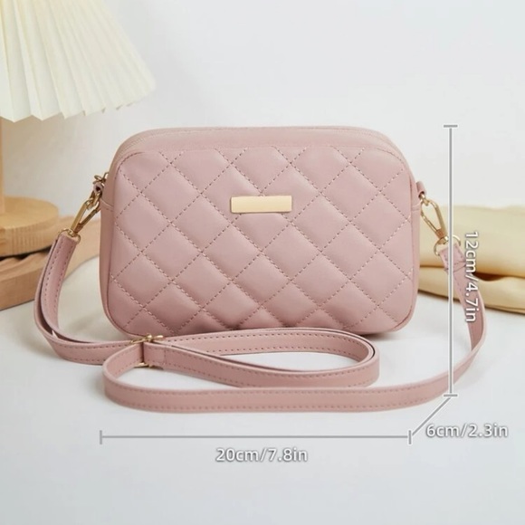 Mini Quilted Mauve Crossbody NWT - Picture 5 of 8